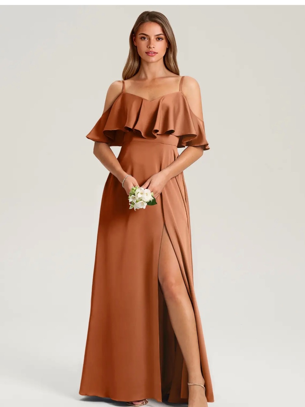 Azazie Bridesmaids Dress - Copper